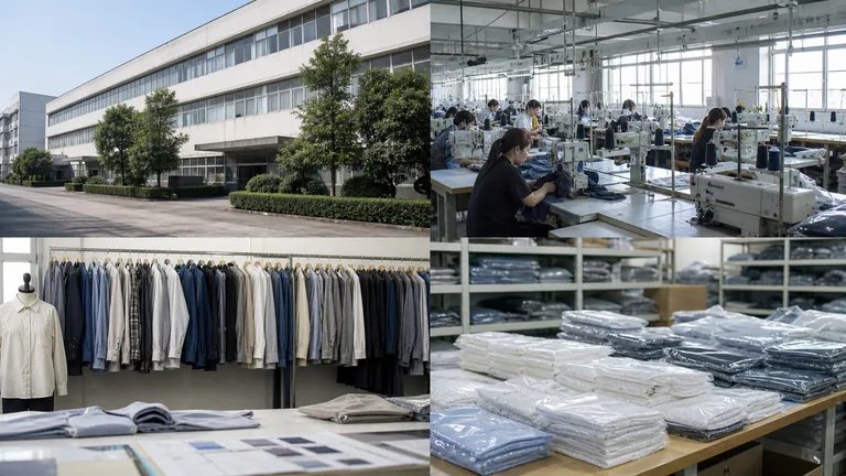Yiwu Mingsheng shirt factory production floor and shirt development materials