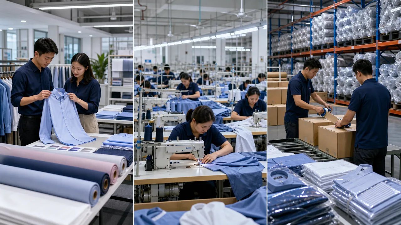 A shirt sourcing scorecard comparing Yiwu, Guangzhou and Changshu