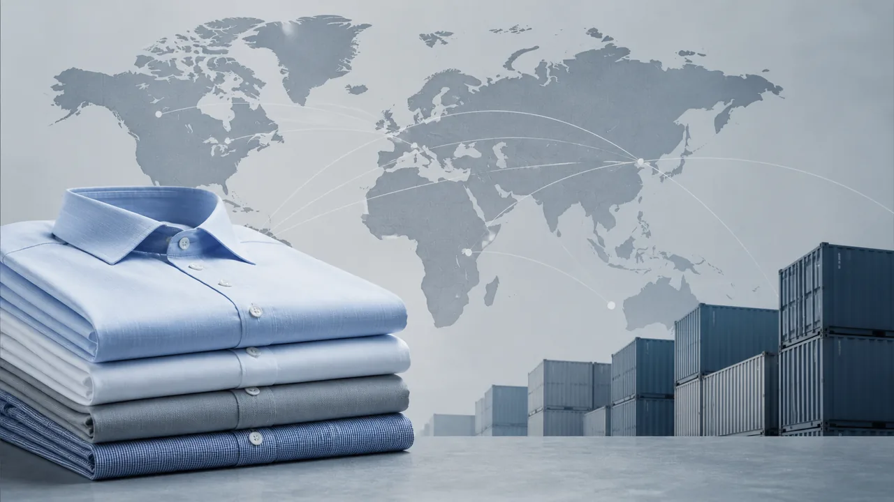 Shirt export cartons, sourcing documents and a cost review worksheet