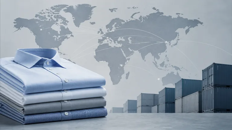 Shirt export cartons, sourcing documents and a cost review worksheet