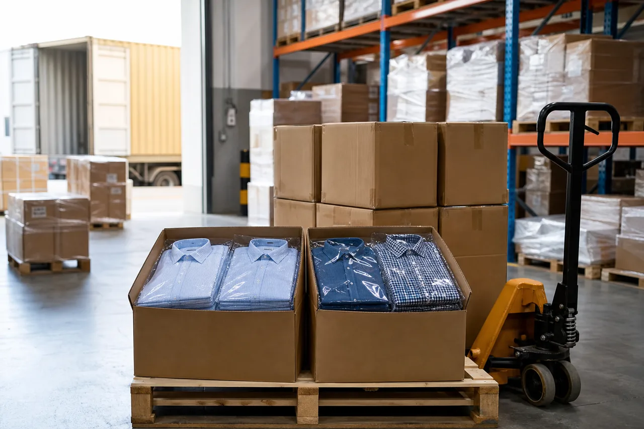 Shirt export documents, certification records and an FOB quotation