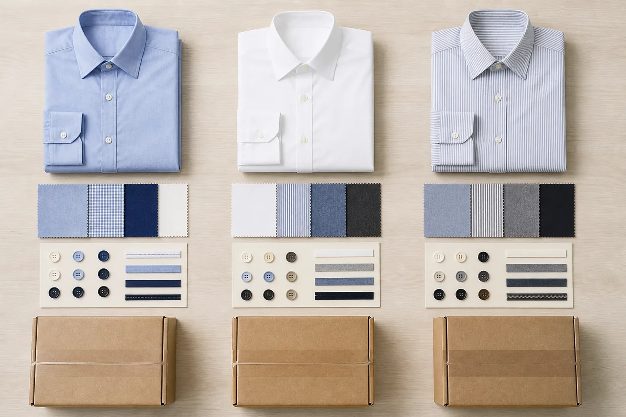 Regional shirt-sourcing comparison board for Yiwu, Guangzhou and Changshu
